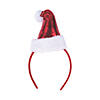 Shiny Santa Hat Headbands - 6 Pc. Image 1