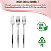 Shiny Silver Moderno Disposable Plastic Dinner Forks (140 Forks) Image 2