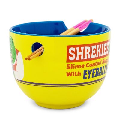 Shrek "Shrekies Eyeballs Cereal" 20-Ounce Ramen Bowl and Chopstick Set Image 1