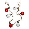 Sierra Pacific  Metal Jingle Bell Garland 3.5" Glossy Red/White Image 1