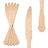 Silhouette Birch Wood Eco Friendly Disposable Dinner Knives (175 Knives) Image 3