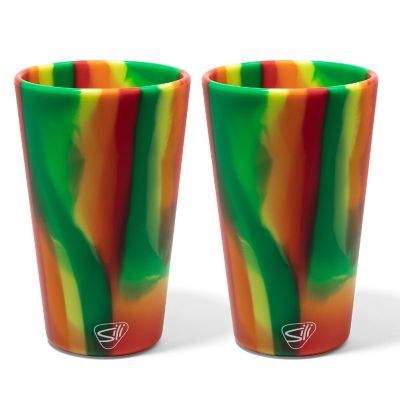 Silipint: Silicone Pint Glasses: 2 Pk - Hibiscus Image 1