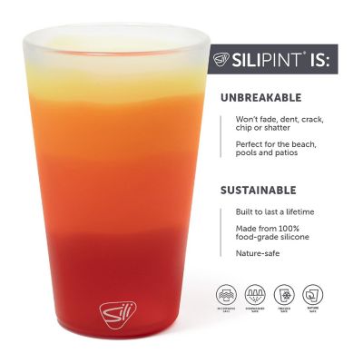 Silipint: Silicone Pint Glasses: 2 Pk - Marigold Image 1