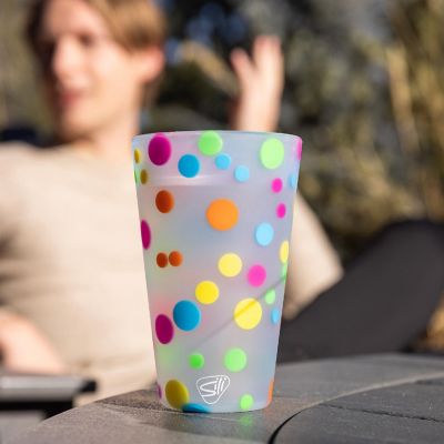 Silipint: Silicone Pint Glasses: 2 Pk - Polka Dots Image 3