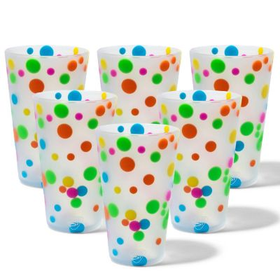 Silipint: Silicone Pint Glasses: 6 Pk - Polka Dots Image 1