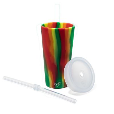 Silipint: Silicone Straw Tumber 22Oz: Hibiscus Image 2