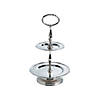 Silver 2-Tiered Serving Tray Image 1