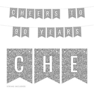 Silver 40 Years Loved Pennant - 4 x 5.5 Inch Image 1