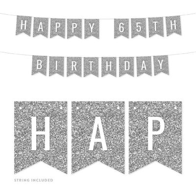 Silver 70th Birthday Pennant - 4 x 5.5 Inch Image 1
