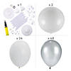 Silver & White Balloon Column Kit - 131 Pc. Image 1