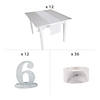 Silver & White Decorating Kit for 12 Tables Image 1