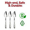 Silver Baroque Disposable Plastic Dinner Spoons - (120 Spoons) Image 3