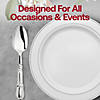 Silver Baroque Disposable Plastic Dinner Spoons - (120 Spoons) Image 4
