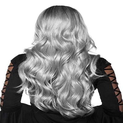 Silver Black Ombre Adult Costume Wig Image 1