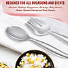 Silver Disposable Plastic Serving Flatware Set - Serving Spoons and Serving Forks (55 Pairs) Image 4