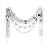 SIlver Foil Layered Heart Garland Set - 3 Pc. Image 1