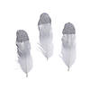 Silver Glitter Feathers Image 1