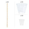 Silver Glitter Straw, Shot Glass & Cup Kit - 148 Pc. Image 1