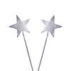 Silver Glittery Star Wands- 12 Pc. Image 1