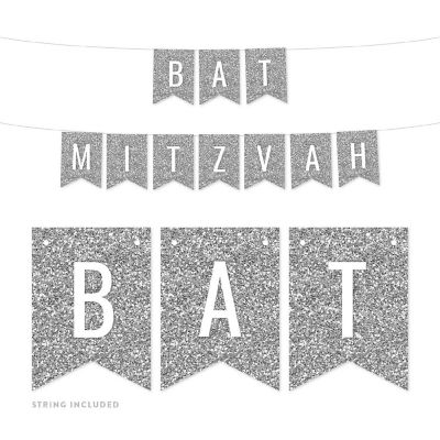 Silver Happy Easter Pennant - 4 x 5.5 Inch Image 1