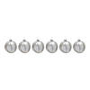 Silver Jeweled Ball Ornament (Set Of 6) 4"D Glass Image 2