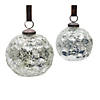 Silver Mercury Ball Ornament (Set Of 4) 3"D, 4"D Glass Image 1