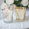 Silver Mercury Glass Votive Candle Holders with Battery-Operated Candles - 24 Pc. Image 2