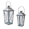 Silver Metal Lanterns - 2 Pc. Image 1