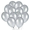 Silver Metallic 11" Latex Balloons - 24 Pc. Image 1