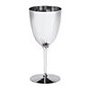 Silver Metallic Plastic Wine Glasses - 12 Ct. Image 1