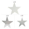 Silver Metallic Stars Kit - 36 Pc. Image 1