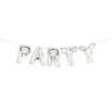 Silver Party 22" Mylar Balloon Banner Image 1