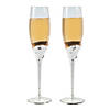 Silver Pearl Wedding Toasting Glass Champagne Flutes - 2 Ct. Image 1