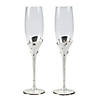 Silver Pearl Wedding Toasting Glass Champagne Flutes - 2 Ct. Image 1