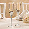 Silver Pearl Wedding Toasting Glass Champagne Flutes - 2 Ct. Image 2