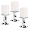 Silver Reflective Candle Holders - 3 Pc. Image 1