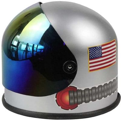 Silver Space Helmet Adult Costume Accessory  One Size Image 1