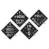 Silver Sticker Mortarboard Hat Decorating Kit for 4 Hats Image 1