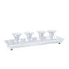 Silver Taper Candle Holder Tray Image 1