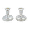 Silvertone Taper Candle Holder Set - 2 Pc. Image 1