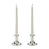 Silvertone Taper Candle Holder Set - 2 Pc. Image 1