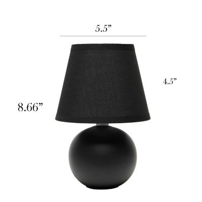 Simple Designs Mini Ceramic Globe Table Lamp Image 2