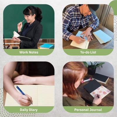 Simply Genius A5 Lined Notebooks with Softcover - College Ruled Notebook - 92 pages, 5.5&quot; x 8.3&quot; (Gray, 6 pack) Image 2