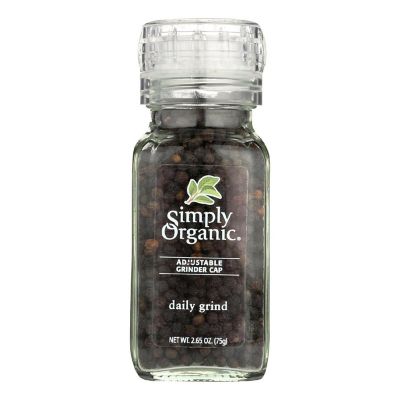 Simply Organic Daily Grind Black Peppercorns Grinder 3 oz Image 1