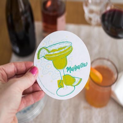 Single Retro Cork Drink Coaster - Margarita Image 3
