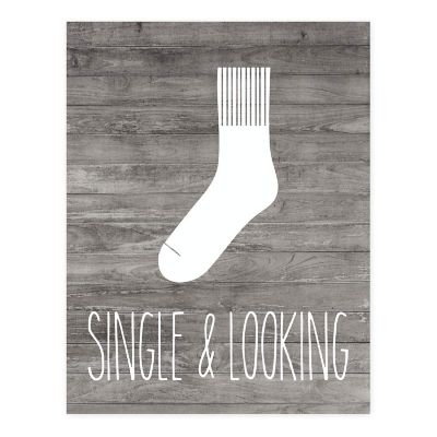 Single Sock Looking for Mate 8.5x11in Image 1