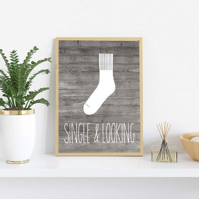 Single Sock Looking for Mate 8.5x11in Image 2