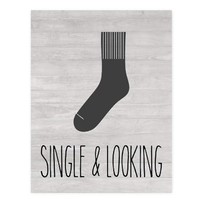 Single Sock Looking for Mate 8.5x11in Image 1