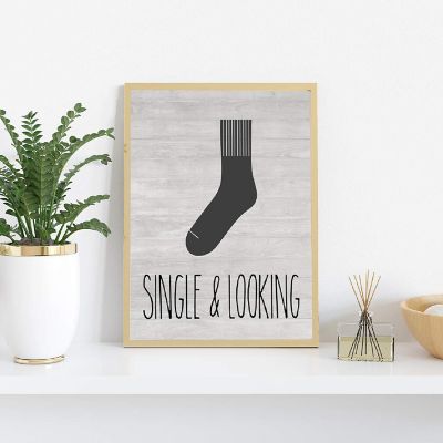 Single Sock Looking for Mate 8.5x11in Image 2