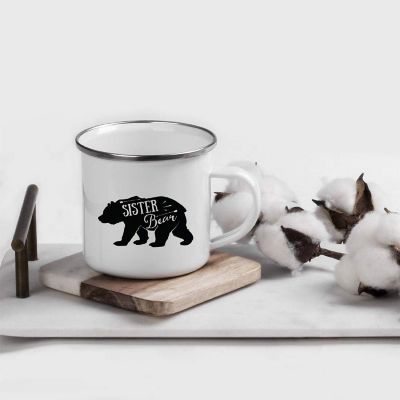 Sister Bear Adventure Metal Camping Mug Image 1